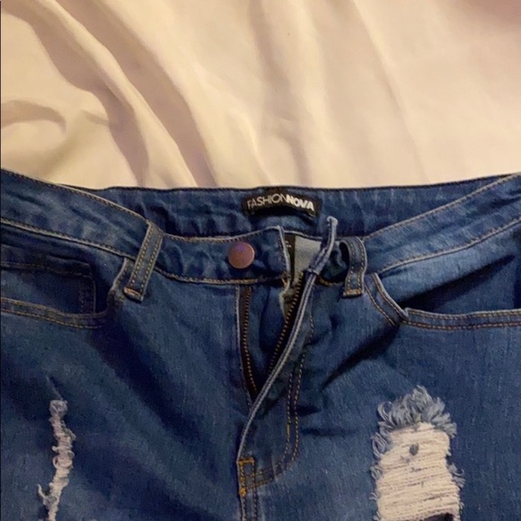 FN Denim Ripped Shorts - Picture 2 of 2